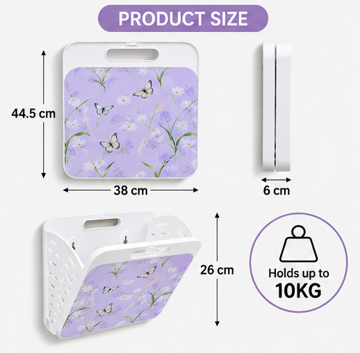 Collapsible Hanging Laundry Basket with Carry Handle