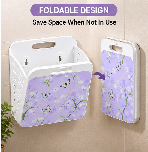 Collapsible Hanging Laundry Basket with Carry Handle