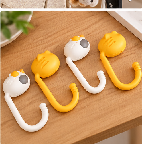 Cat Table Hook – Cute Portable Purse Bag Hook (Set of 4)